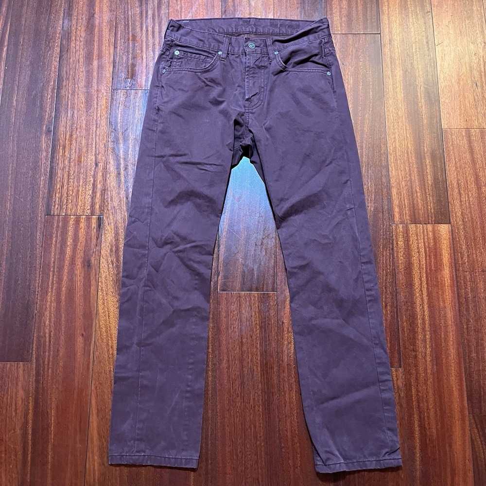 7 For All Mankind Jeans Mens 29 (30x28) THE STRAIGHT Red Casual Streetwear